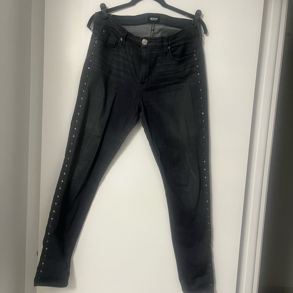 Hudson Jeans Gray DoubleStitched Denim